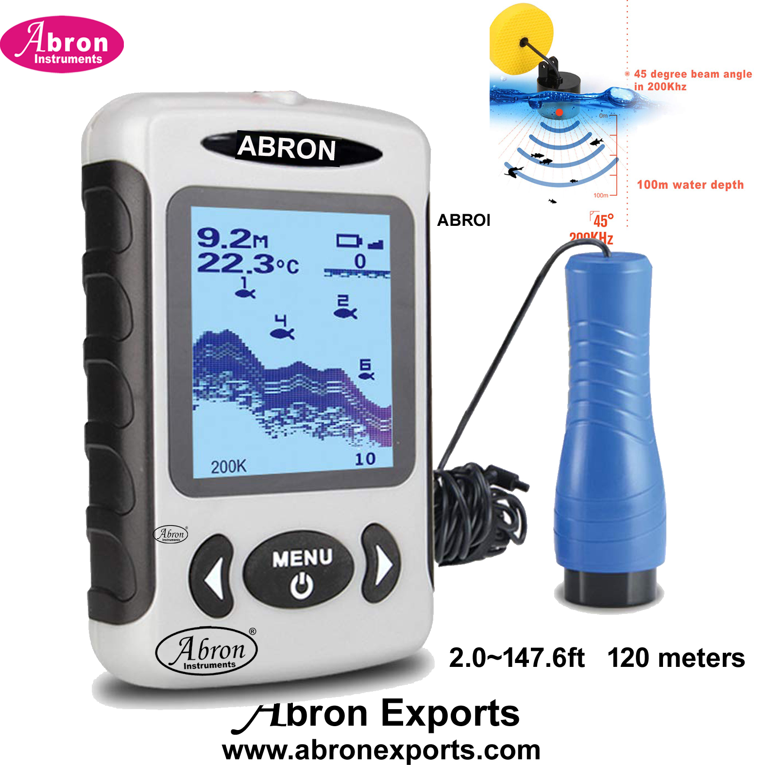 Echo Sounder Fish Finder Wireless Sonar Portable Professional 120meter